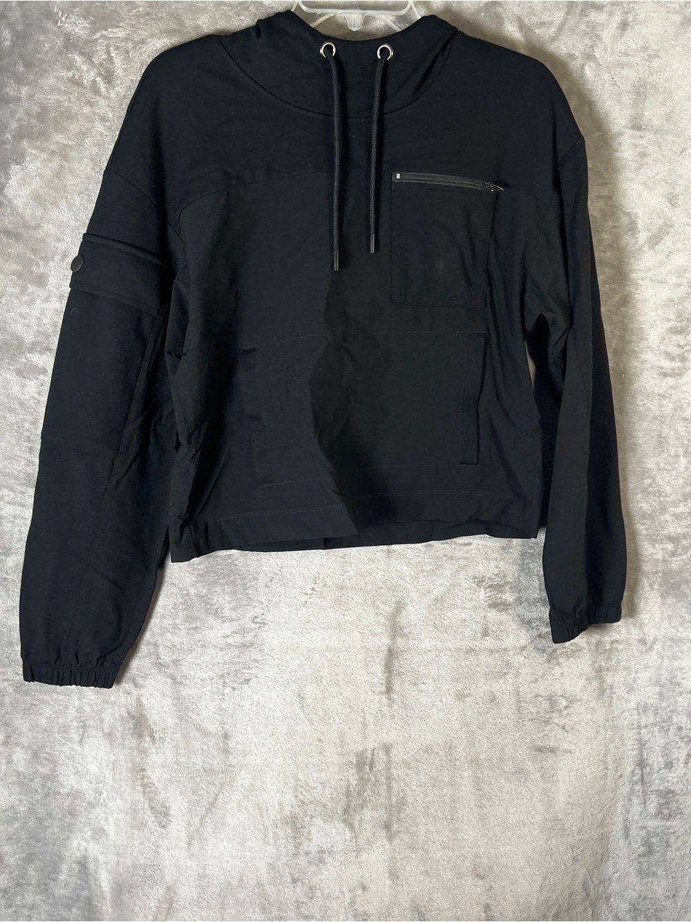 Black womens Lightweight Hoodie Jacket